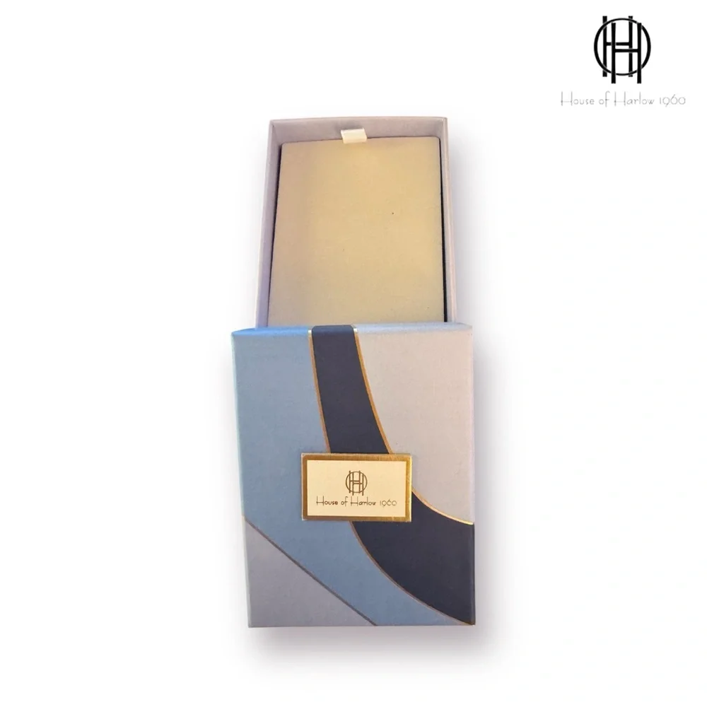 🛍️SALE🛍️ House of Harlow 1960 Blue and Gold Jewelry Gift Box